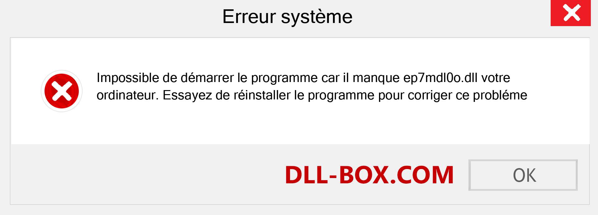 Le fichier ep7mdl0o.dll est manquant ?. Télécharger pour Windows 7, 8, 10 - Correction de l'erreur manquante ep7mdl0o dll sur Windows, photos, images